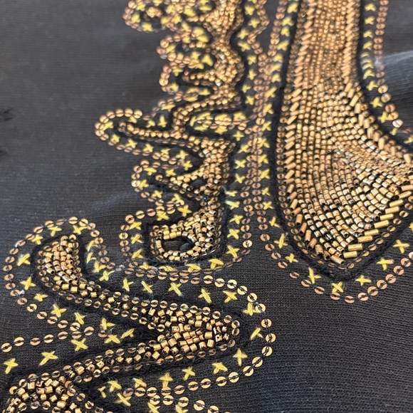 Free People Black and Gold Embellished Sweatshirt - Picture 12 of 12